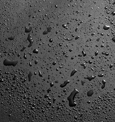 Water drops on a black background. Texture