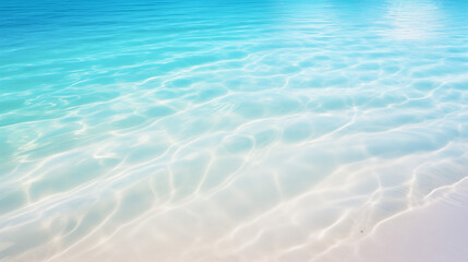 Abstract beautiful sandy beaches background with crystal clear waters of the sea and the lagoon, Ai...
