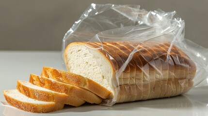 Sliced bread in plastic bag - obrazy, fototapety, plakaty