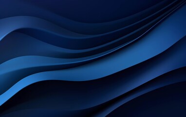 Dark blue paper waving abstract banner design. Wavy vector background. generative ai