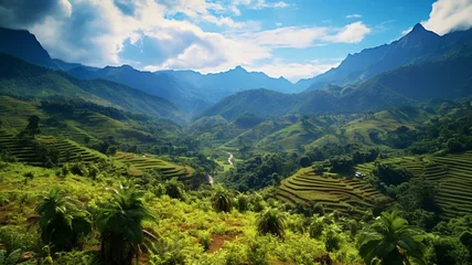 Foto op Canvas Most wonderful natural landscape colombia wallpaper image Ai generated art © Manik007