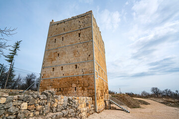 Scenic views from Uzuncaburç, is an archaeological site in Mersin Province, Turkey, containing the...