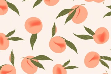 Peach repeated soft pastel color vector art line pattern 