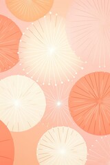 Peach repeated soft pastel color vector art circle pattern