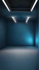 empty room with spotlights for exhibit