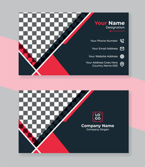 Modern and Creative Professional Black Business Card Template With Image
