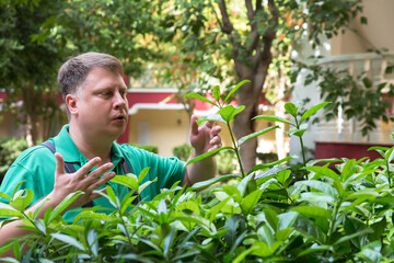 A gardener was horrified to discover moth and aphid insects on plant leaves.