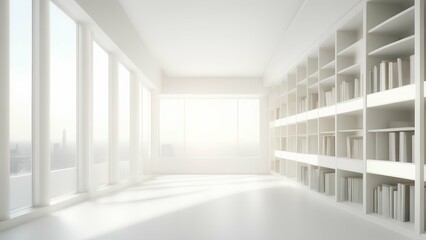 Fototapeta premium empty room with windows