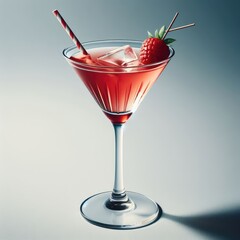 cocktail with cherry and lemon