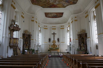 Fototapeta na wymiar Inneres Schlosskirche in Blieskastel