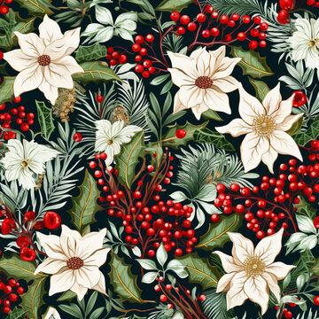 seamless pattern with flowers © Ilyas