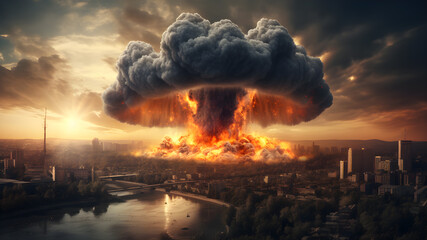 Apocalyptic Symphony: Embracing the aftermath of war, explosions, and the threat of nuclear mayhem.