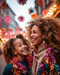 Colorful Celebration: Mother & Daughter Bond