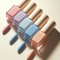 colorful nail polish bottles
