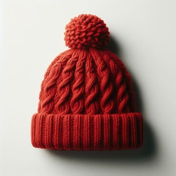 red wool cap
