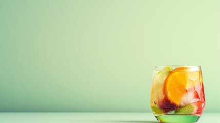 Fruit drink glass - obrazy, fototapety, plakaty
