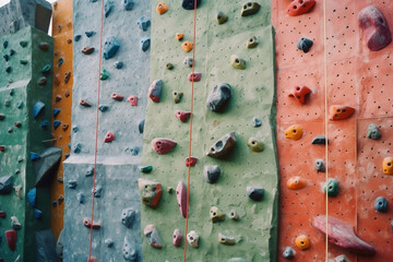 Climbing wall. Rock climbing. Athletics. Training of climbers. Bouldering.