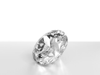 Close up of elegant diamond on table, transparent background