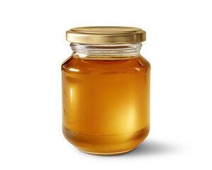 Honey pot isolated on empty background