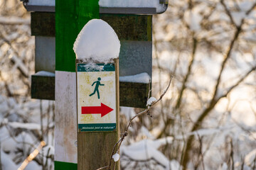 no sign in the snow