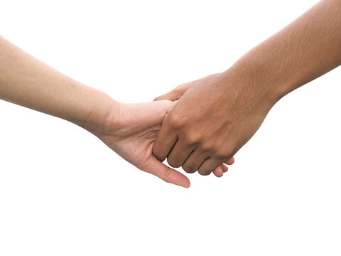 Image of a couple holding hands, transparent background
