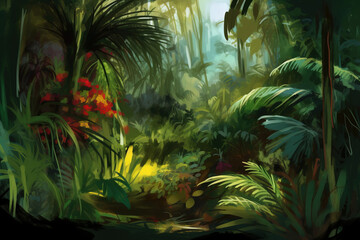 tropical jungle background