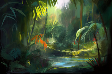 Obraz premium tropical jungle background
