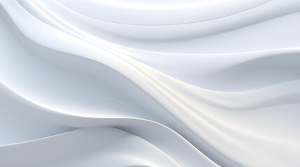 Abstract background, fluid waves, white gradient. sharp focus
