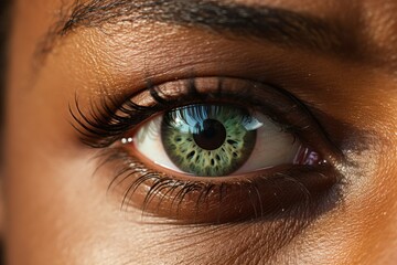 Close up of an african young woman's eye