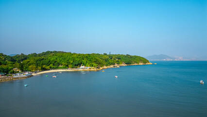 Fototapeta na wymiar Beautiful Scenery of Peng Chau Island, Hong Kong Jan 6 2024