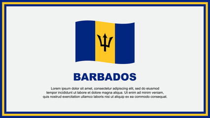 Barbados Flag Abstract Background Design Template. Barbados Independence Day Banner Social Media Vector Illustration. Barbados Banner