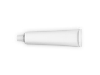 Top view, White cosmetic cream or acrylic paint, transparent background