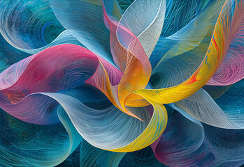 Obraz premium Abstract, background and wallpaper design on canvas for wall, backdrop or printing. Color, creative art and beautiful texture painting for interior artwork, copyspace and creativity inspiration