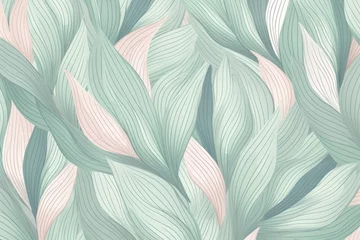 Fotobehang Sage repeated soft pastel color vector art line pattern © GalleryGlider