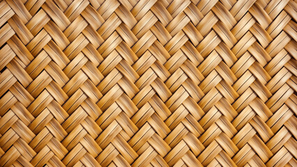 Bamboo wicker mat, decorative asian background, close-up