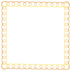 オレンジ系グラデーションカラーの鎖フレーム