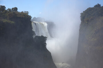Zimbabwe Victoria Falls on a sunny winter day