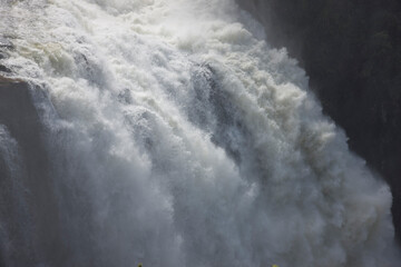 Zimbabwe Victoria Falls on a sunny winter day - obrazy, fototapety, plakaty