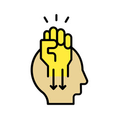 Self Control icon. lineal color icon