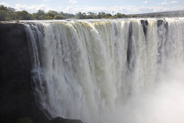 Fototapeta na wymiar Zimbabwe Victoria Falls on a sunny winter day