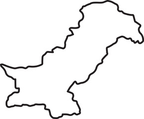 Pakistan map icon vector illustration symbol design Pakistan maps for design. Easily editable