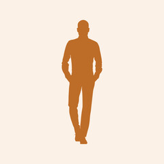Fototapeta premium walking man silhouette silhouette of men standing