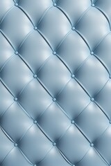 Fototapeta na wymiar Seamless light pastel blue diamond tufted upholstery background texture