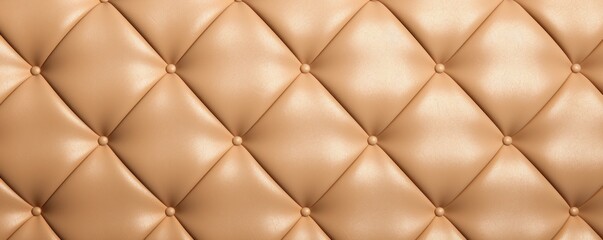 Seamless light pastel bronze diamond tufted upholstery background texture 