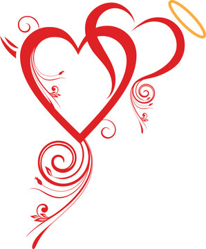 Simple heart outline icon. Vector love symbol. Valentine's Day Heart Shapes
