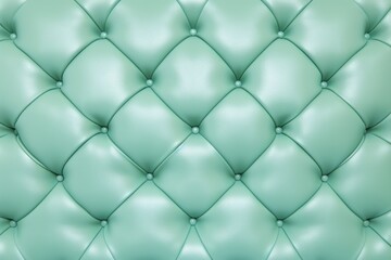 Seamless light pastel emerald diamond tufted upholstery background texture