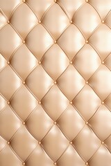 Seamless light pastel gold diamond tufted upholstery background texture