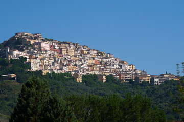 View of Calitri, in Avellino province, Italy