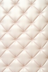 Seamless light pastel ivory diamond tufted upholstery background texture 