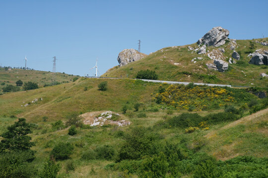 Landscape in Basilicata near Pescopagano and Castelgrande
